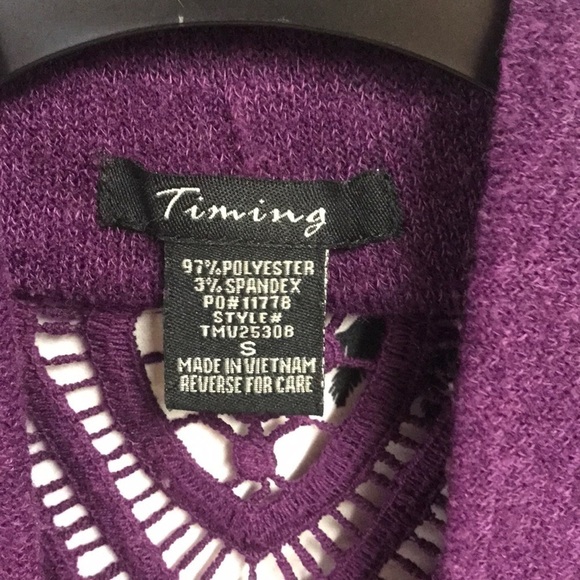 Timing Purple Cardigan Sweater - Picture 7 of 7
